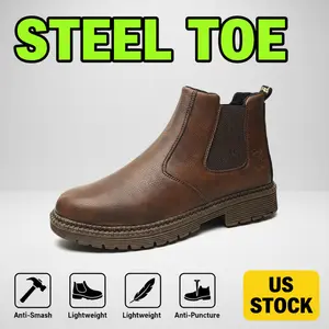 Breathable Smash-proof Puncture-proof Splash-Resistant Safety Sneakers Warehouse Mechanic Safety Shoe Waterproof Non-Slip Durable Comfortable Fit with Oil Resistant Outsole Midsole Protection Essential Occupational Apparel