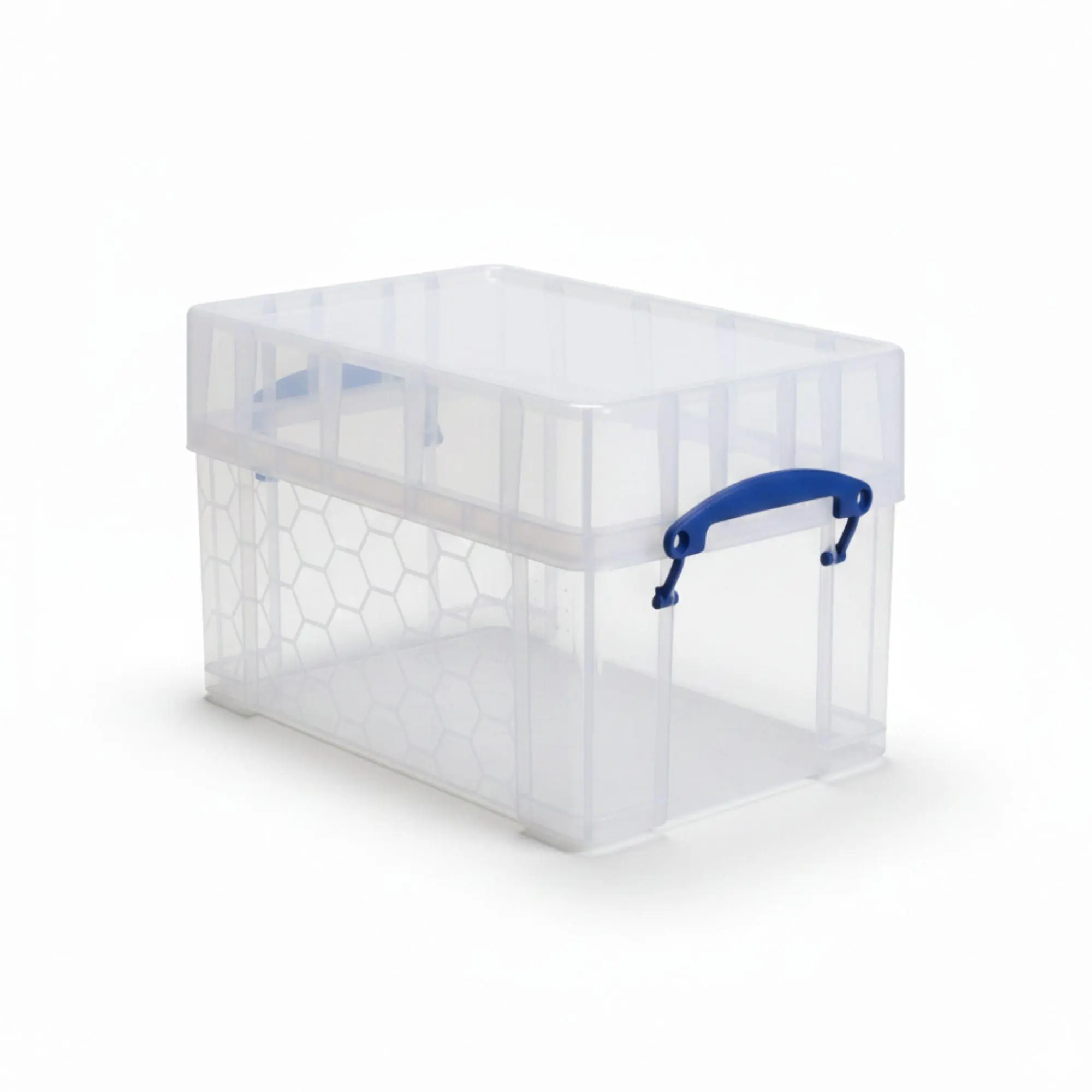 Really Useful Box 9 Liters Transparent Storage Container with Snap Lid, 4 Pack