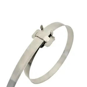 212 MAIN Fechometal USA 304 Stainless Steel Fast Band with Fast Grip Ear-Lokt Buckle, 0.25x0.020x25", 25 Per Box, for Sports Scooters Equipment