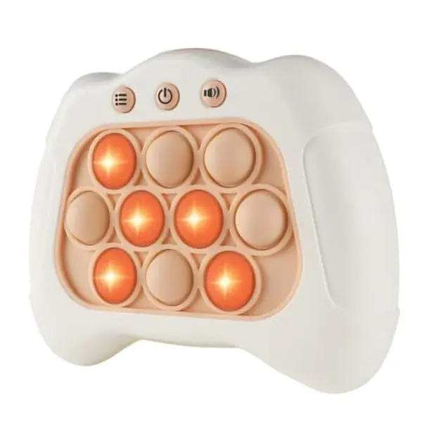 Handheld Speed Push Pop Game Fun Sensory Fidget Toy for Kids White