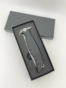 Stainless steel folding pocket knife, comfortable handle, men's gift, suitable for carving, hiking, camping