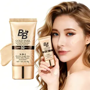 BB Cream Tinted Moisturizer With SPF 50, 9 in 1 BB Cream Sunscreen Protection Concealer, Foundation Full Coverage Tinted Moissturizer for All Skin, Oil-Free, Light Ladies' Gift