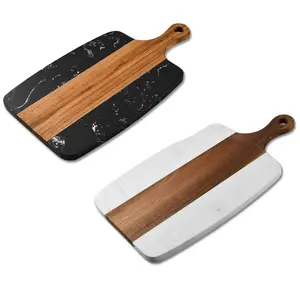 Marble Cutting Board with Handle, Luxury Serving Tray for Steak, Cheese, Burger, Cookies, Ideal Gift, Non-Disposable, Model 2026