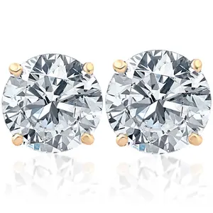 1 3/4ct Diamond Studs 14K Yellow Gold