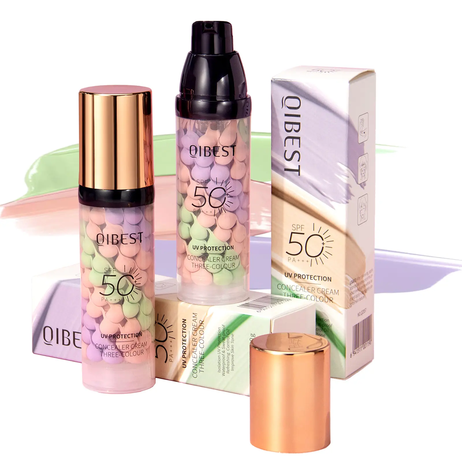 3 in 1 Color Correcting Serum and Sunscreen Broad Spectrum SPF 50 Pa+++, UV, Moisturizing Formula for Radiant Skin, Oil Control Hydrating and Even Skin Tone, Facial, Hydrate, Sun Protectant