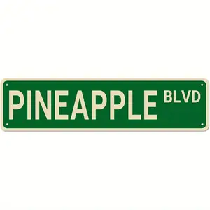 SD Pineapple Street Sign Pineapple Sign Pineapple Decor Pineapple Lover Gift Funny Wall Decor for Home/Kitchen/Farmhouse Quality Metal Signs 16x4 Inch