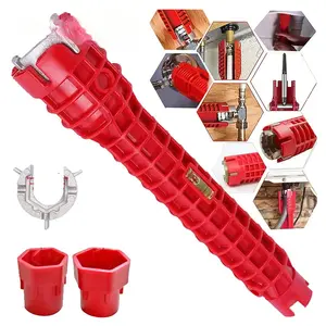 8 In 1 Faucet & Sink Installer Wrench, Sink Faucet Installer Tool, Multifunctional Wrench Set, Pipe Wrench Set, Basin Wrench For Kitchen Plumbing Repair, Heavy Duty Adjustable Wrench