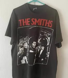 Vintage The Smiths 80S tour shirt,The Smiths Rock Band T-shirt Vintage tee Oversize Unisex T-shirt All Size Menswear Top Underwear Tshirt Short Sleeve Casual Crewneck