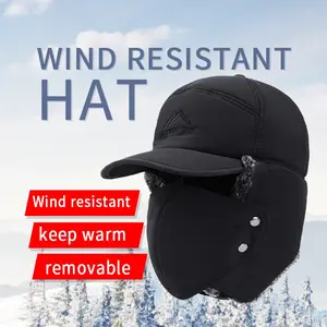 Outdoor cold hat for men and womenwinter cold hat with plush insulationmen and women's ear protectioncycling cotton hat
