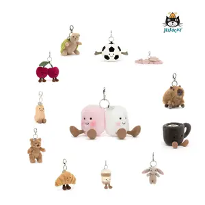 Cute Jellycat Kawaii Stuffed Animal Keychains – Soft Plush Bag Charm Accessories for Women Girls Kids, Trendy Keyring Gift Ideas for Birthdays Christmas and Everyday Use