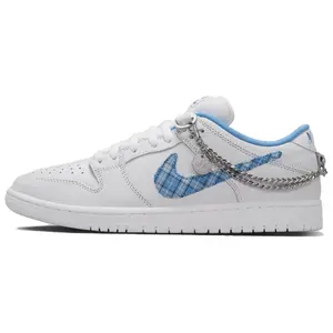 Nike Dunk SB Low Skate Shoes for Men and Women Comfortable Thin Sole Slip Resistant Durable Lightweight White Blue Color Zoom Air Cushioning