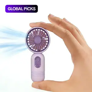 Portable Handheld Fan, Rechargeable Personal Fan, USB Rechargeable Pocket Fan with 3 Speed Modes, Mini Size Electric Fan for Girls, Kids, Women, Men, Office, Outdoor, Travel, Camping #GLOBAL PICKS