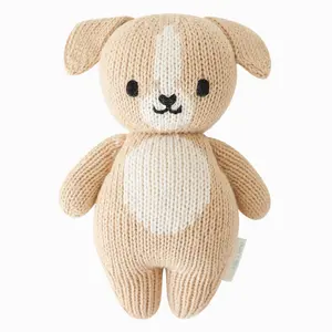 cuddle+kind Baby puppy 7" hand-knit doll - gives 5 meals, fair trade, heirloom quality, 100% cotton yarn