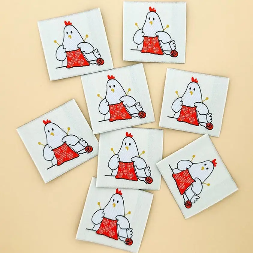 Knitting Hen Quilt Labels from Minki Kim #007
