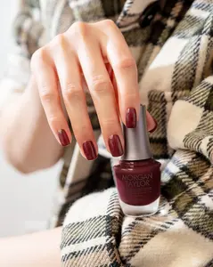 Morgan Taylor A Little Naughty - Eggplant Creme, Professional Lacquer, Vibrant, Chip-Resistant, Fast-Drying, Long-Lasting, High-Shine, Perfect for Manicures & Pedicure, 15mL.
