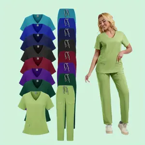 Grooming Scrubs Set with Short Sleeve Top & Long Pants, Lightweight & Comfortable for Animal Care, Durable & Easy Wash for Pet Hospitals & Salons!