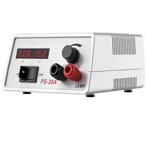Adjustable DC Power , Continuously Adjustable 1.5V-15V Max 2A, Regulated Variable Bench Power  with LED Display,  Leads Including