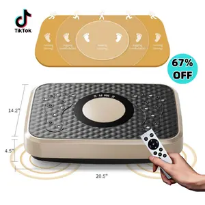 265LBS Vibration Plate Exercise Machine, Lymphatic Drainage Machine, Whole Body Workout Vibration Fitness Platform for Home Fitness with Remote Control Outdoorfun Gym Equipment
