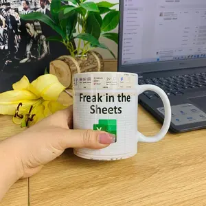 [Sale Up To 50%] Freak In The Sheets Mug, Spreadsheet Ex-cel Cup, Novelty Office Gifts for Birthday Christmas New Year Men Women Coffee Drinkware