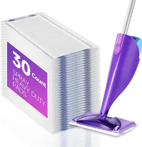 Mopping Replacements Pad Compatible for  Wet Jet Spray Mop, Disposable Multi Surfaces Mop Refills  for Floor ing, Thickness and Absorbent, 30 Count