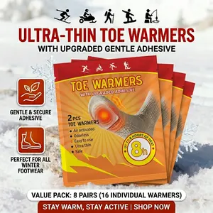 10-pack (5 pairs) adhesive warm foot pads - Provides up to 8 hours of long-lasting warmth, invisible breathable foot heating pads, improves sleep quality, dehumidifies, odor-free, natural and safe