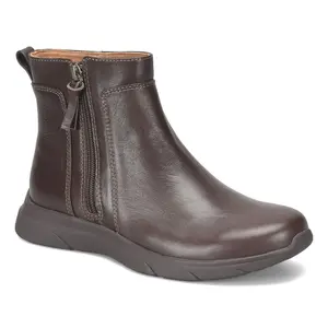 Comfortiva Water Resistant Leather Side Zip Bootie - Maxine