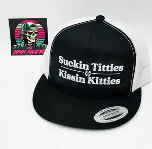 Suckin Titt!es Kissin K!tties Hat | Funny Comedy Men's Accessories For Animal