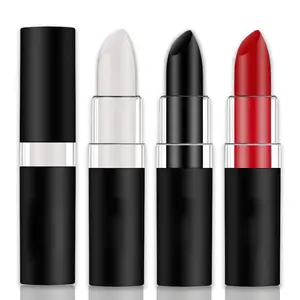 3Pcs Face Paint Stick,Pro Eye Black Stick Baseball Football Softball,Easy to Color,Black White Red Matte Lipstick Face Body Paint Set,Halloween Birthday Party Clown Makeup Sets