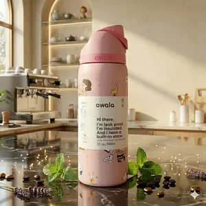 Owala FreeSip 32oz Insulated Bottle Stainless Steel Leakproof Straw Lid BPA Free Keeps Drinks Cold 24H Hot 12H Sports Gym Bottle