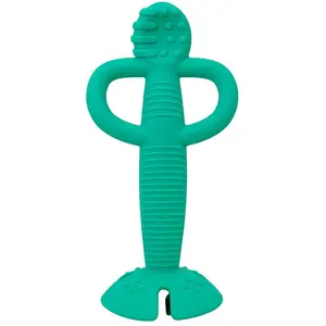 Teething Spoon 2-in-1 Silicone Teether and Training Spoon for Self Feeding Dishwasher Safe BPA Free Food Grade Spearmint