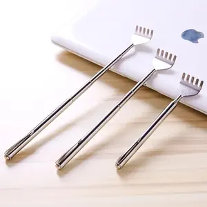 Telescopic Pet Scratcher Pen Style Stainless Steel Dog Cat Grooming Comb for Back Neck Itchy Relief Scratching Tool