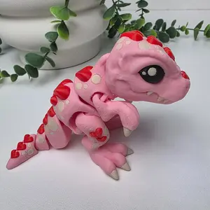 3d Printed Dinosaur with Hearts