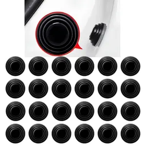 DUFIKKI 24PCS Car Door Shock Absorber Cushion Gasket Decoration Sticker Shock-Absorbing Gasket Anti-Collision Gasket Car Accessories