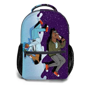 BoJack-Horseman-Backpacks for Girls, Cute School Backpack for Girls Boys, Aesthetic Bookbag for Teens, Lightweight Classic Backpack for Travel, Work, Picnic A-16