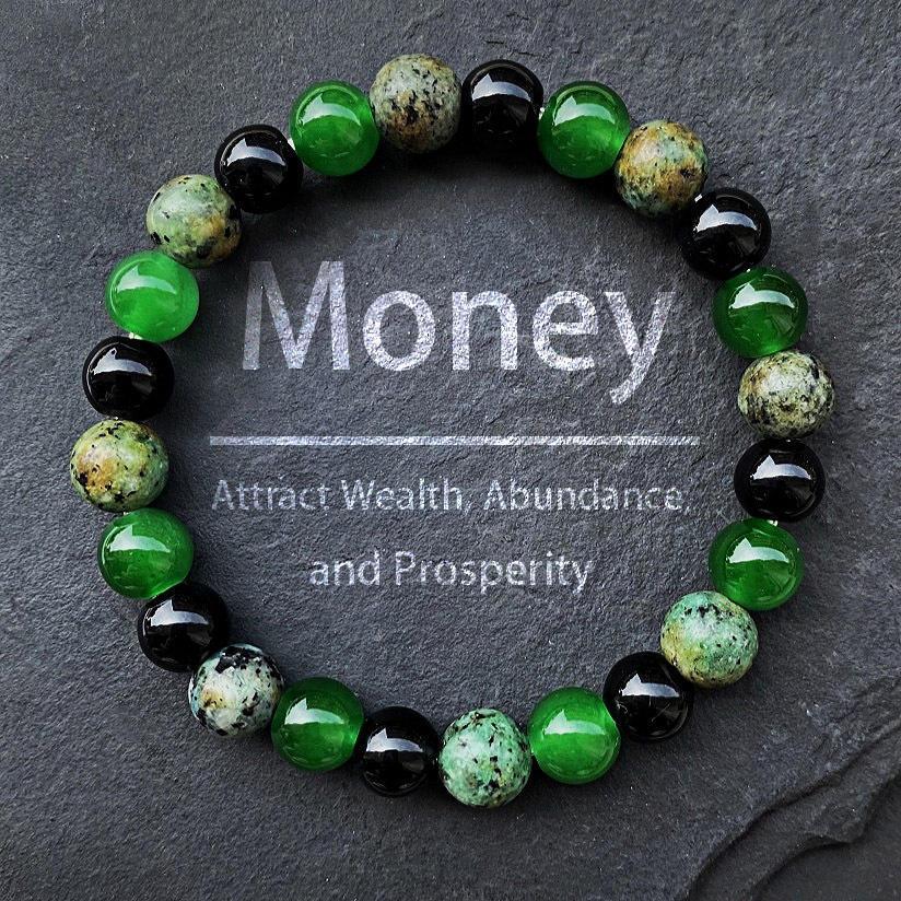 Cross-border bestseller green aventurine tiger eye natural stone bracelet, wealth and energy jewelry, handmade beaded bracelet
