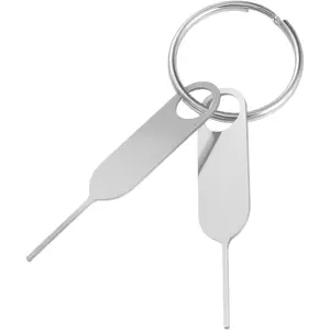 2Pack Universal Sim Card Tray , SD Removal Opening Tool with A Key Ring Ring Compatible with  Phone Models Pads Smartphone Devices Brands