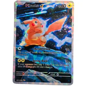 Pikachu Star Custom Extended Art Card [Shattered Ice Holo] - All Cards $5 Flat Rate