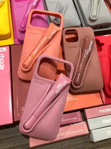 Rhode Phone Case with Lip Holder MagSafe Compatible Snap-On Silicone Cute Minimal Aesthetic Shockproof Cover