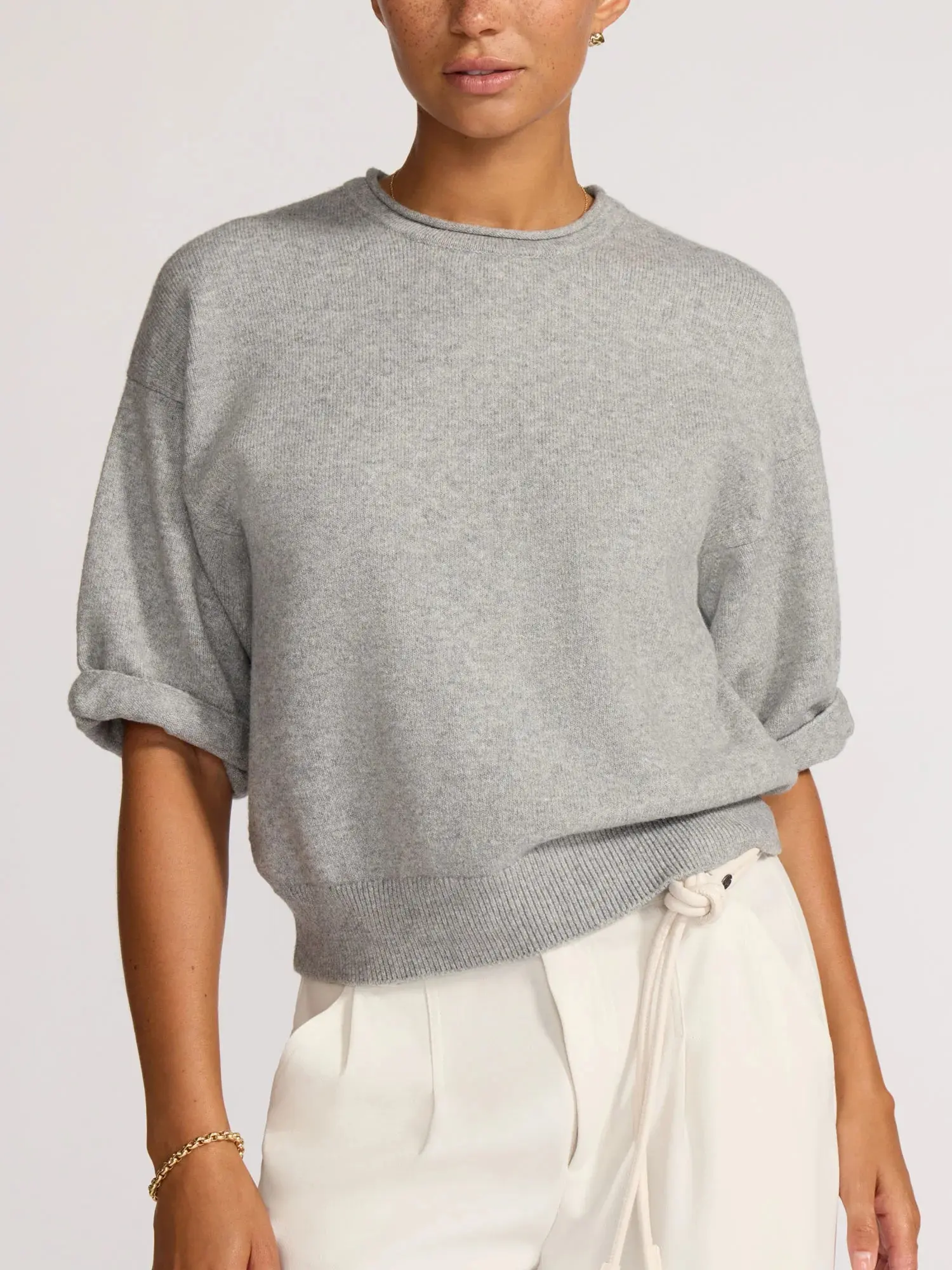 Brochu Walker The Olive Sweatshirt in Sterling Grey Melange