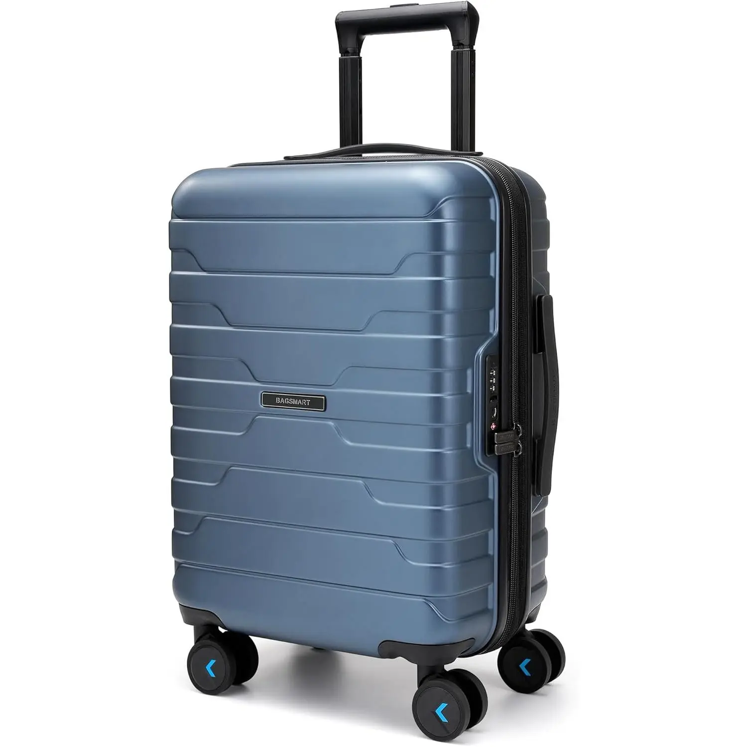 Carry On Luggage 22x14x9 Airline Approved with TSA Lock,20 Inch Lightweight Luggage with Spinner Wheels,100% PC Hard Shell Carry On Suitcases for Men Women, Royal Blue