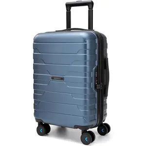 Carry On Luggage 22x14x9 Airline Approved with TSA Lock,20 Inch Lightweight Luggage with Spinner Wheels,100% PC Hard Shell Carry On Suitcases for Men Women, Royal Blue