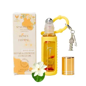 Aparascent Honey Jasmine Cuticle Oil Organic Roll-On - Hydration & Strength w/Coconut, Jojoba & Rosehip for Dry Nails, Moisturizing Boost Serum Treatment for Radiant Nail Growth Blend Defense Luxury Care Repair Moisturizer Nail Care