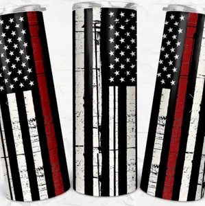 Thin red line 20 oz tumbler