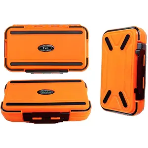 Waterproof Floating Double-Sided Fishing Tackle Lure Box with Adjustable Dividers Storage Container for Jewelry Earrings Hooks Beads and Small Tools