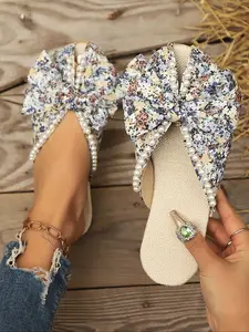 Women's Vacation Style Flat Sandals, Summer Beach Open Toe Slides, Comfortable Summer Footwear, Fashionable Versatile Beach Sandals