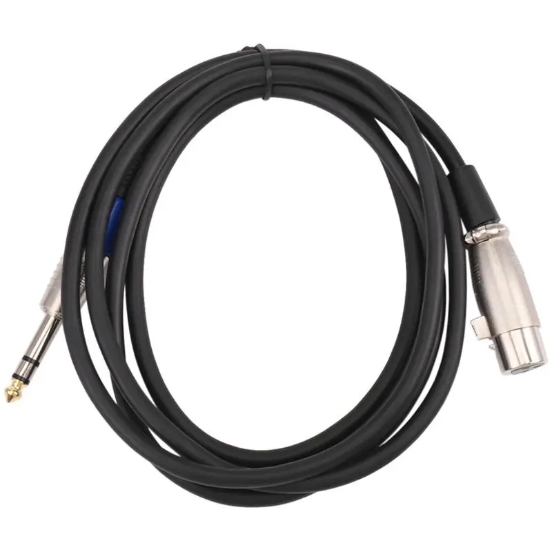 6.35 mm 1/4 Inch TRS To XLR Male To Female Cable 3 Pin Female Plug Stereo Microphone Cable Audio Cord (6 ft)