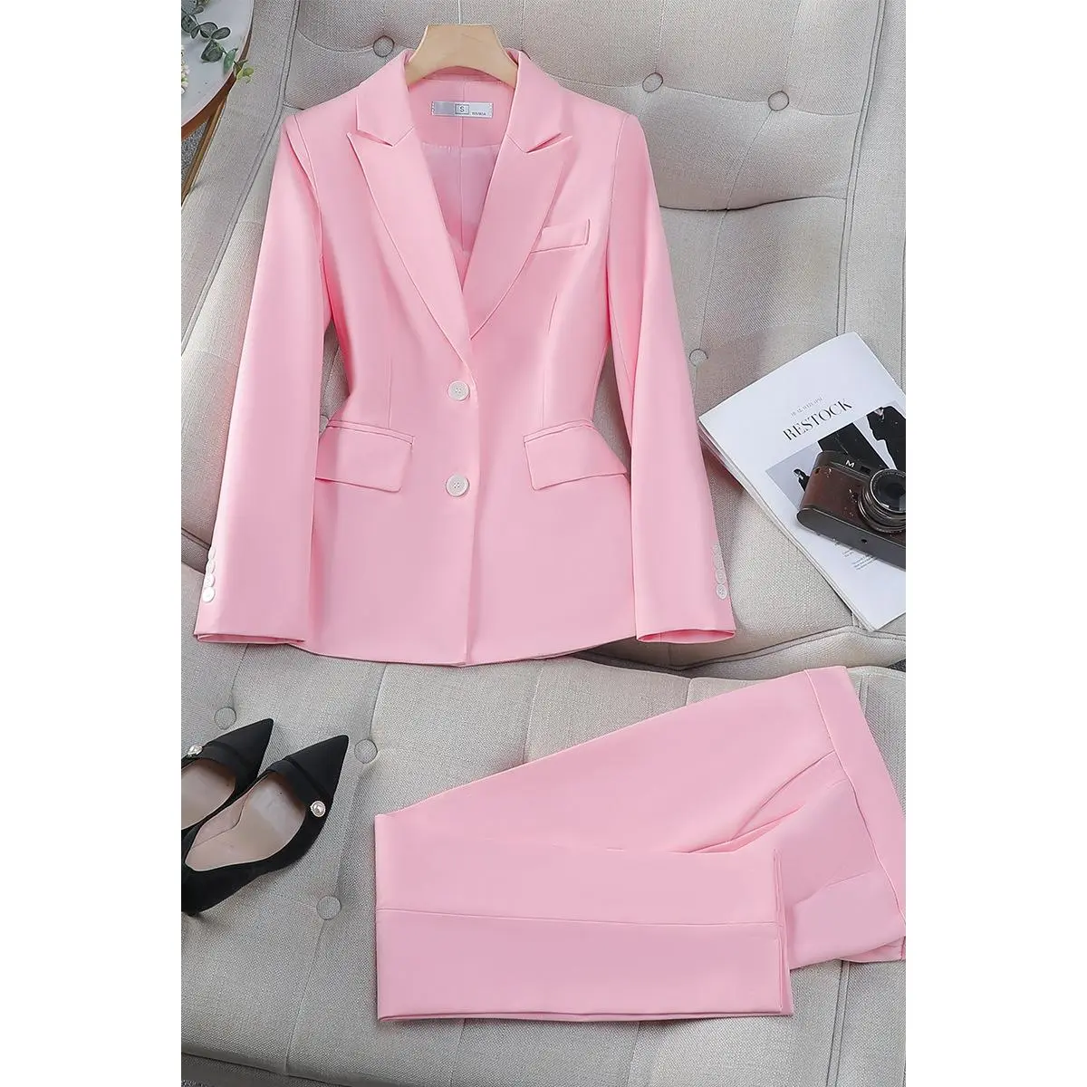 9536 pink suit+pants