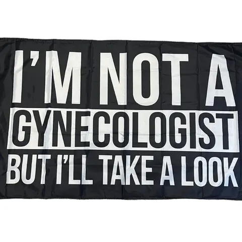 I'm Not A Gynecologist But I'll Take A Look Flag 3x5 wall decor banner flag garage decor Gift Pack Room Ornaments Decoration Hanging wishing funny