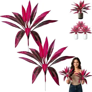 Artificial Tropical Plant UV Resistant, Large Faux Plants, Outdoor Fake Boston Ferns, Potted Plants, Realistic Agave, Plastic Hostas, Greenery Decor