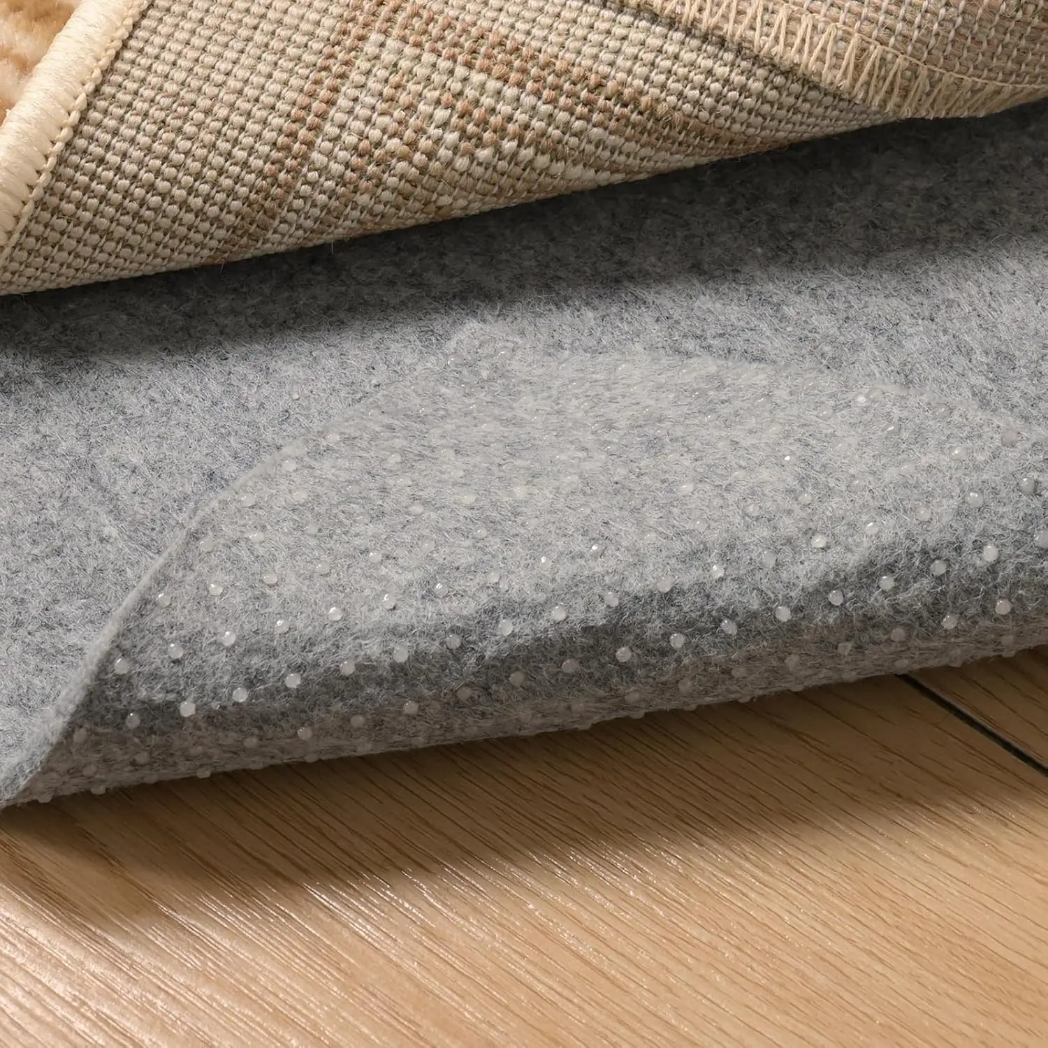 Non Slip Rug Pad 2x4  Carpet Padding, Under Rug Padding Cushioned for Hardwood Floors, Thick Felt Cushion Carpet Pads for Area Rugs Non Skid Backing Runner Rug Mat